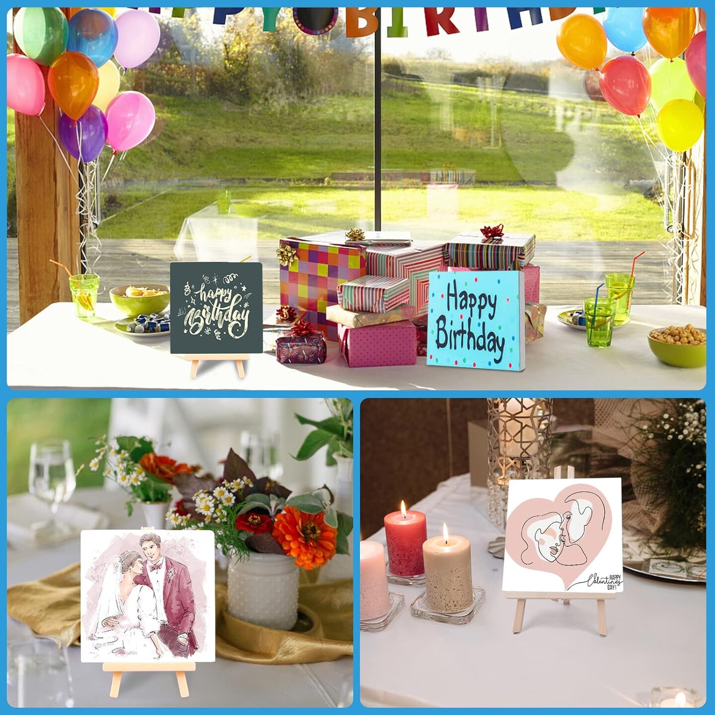 Mini Canvases for Painting,4x4In Canvas in Bulk 24Pack(Stretched Canvas)