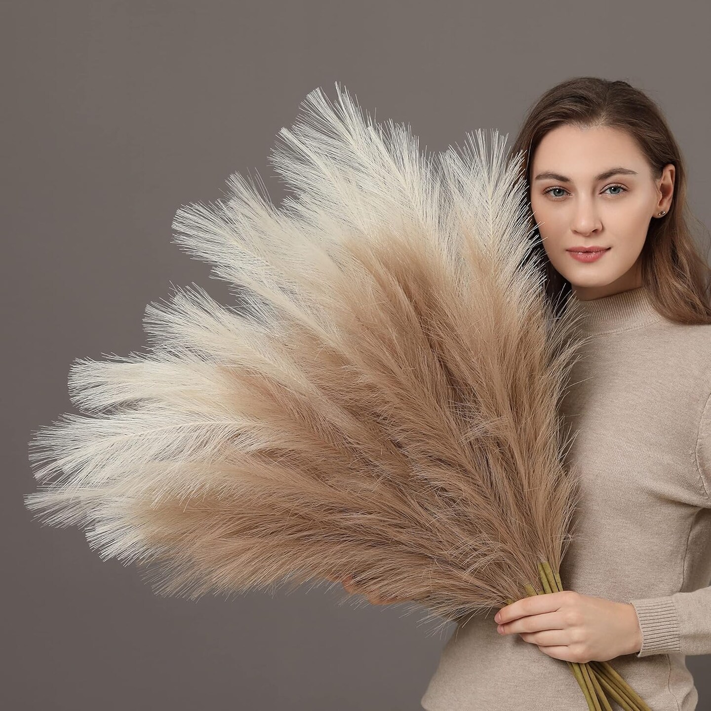 Faux Pampas Grass (Natural Beige)