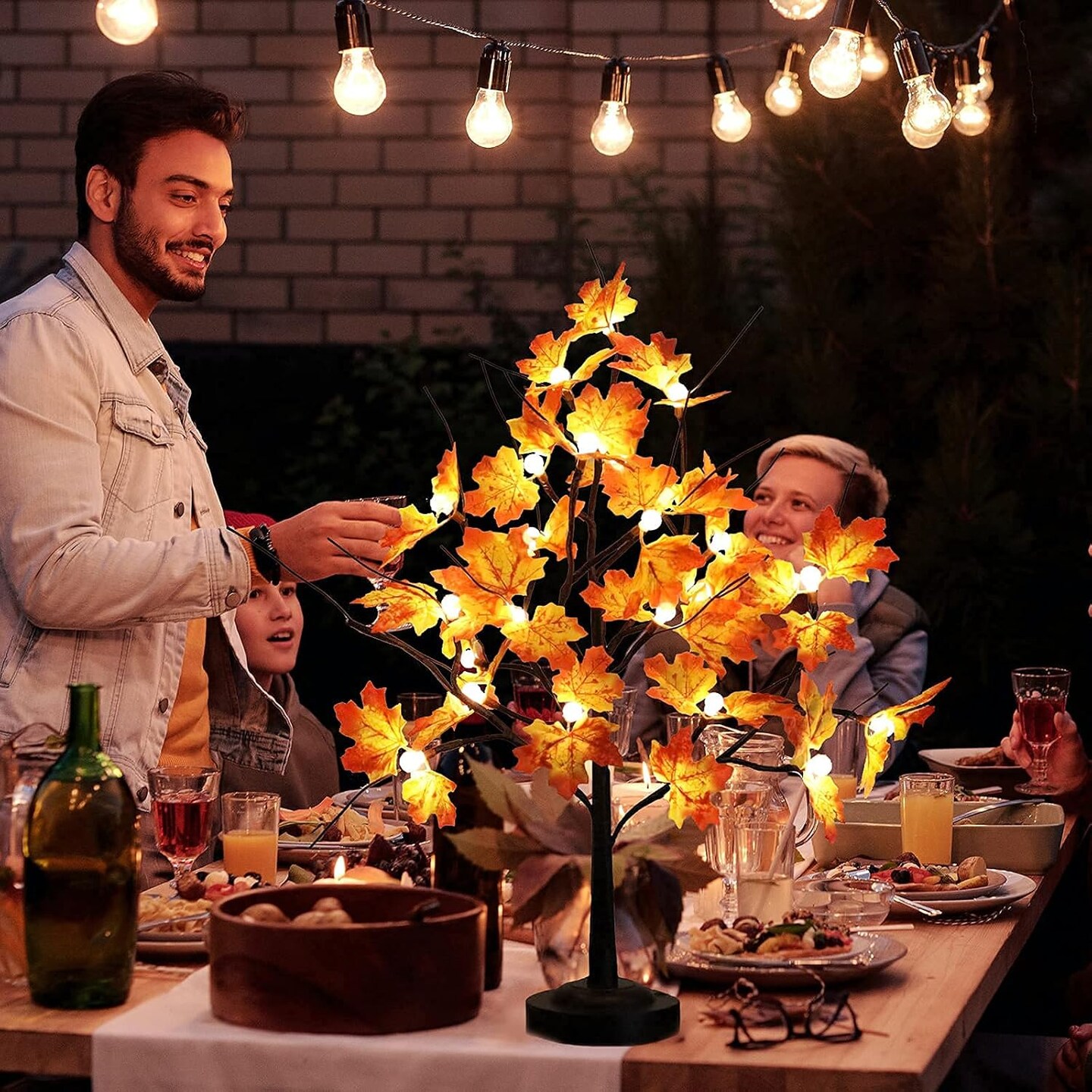Maple Tree Light for Fall Thanksgiving Decor(Warm White)