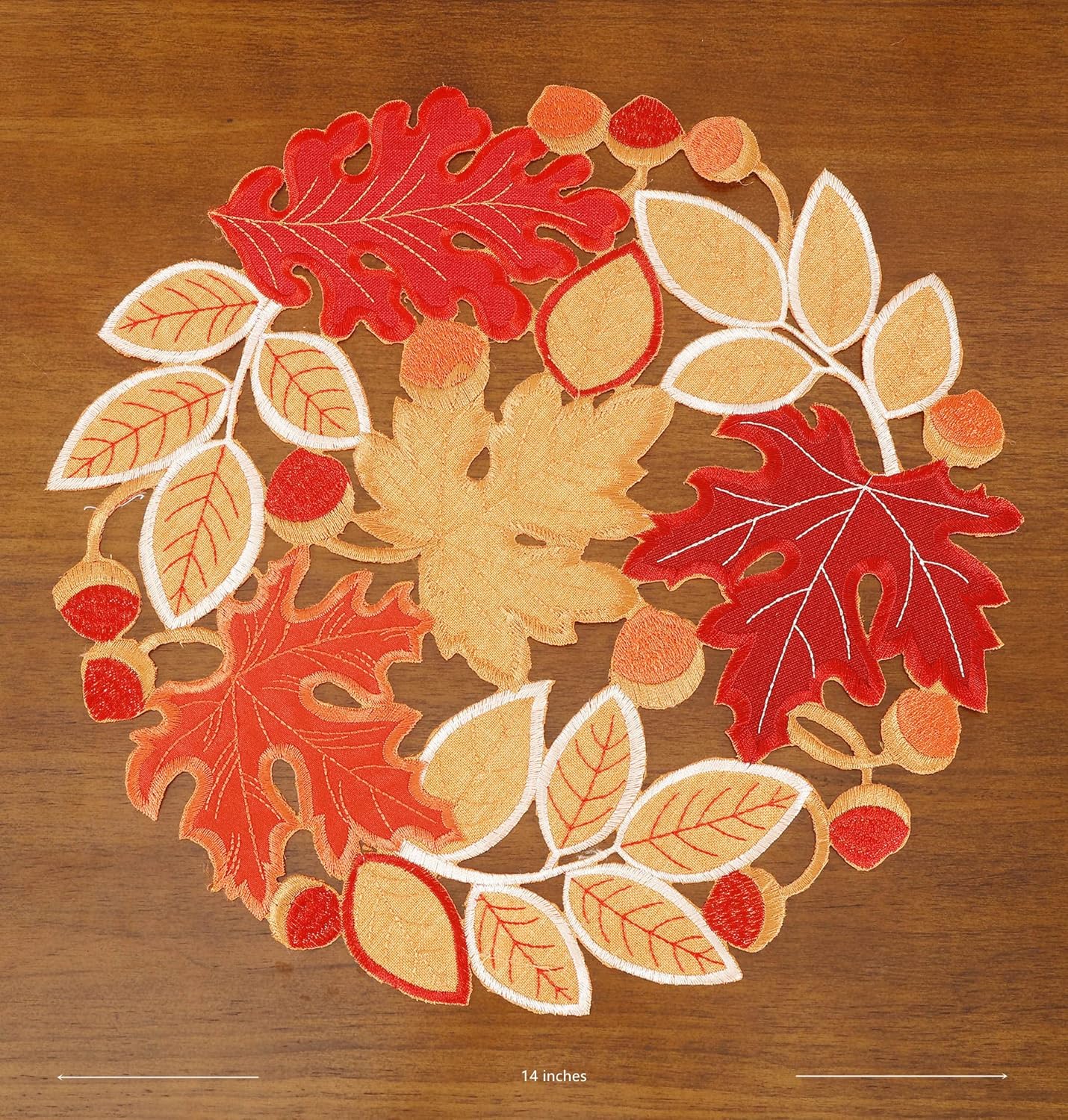Fall Placemats Set(Orange Red)