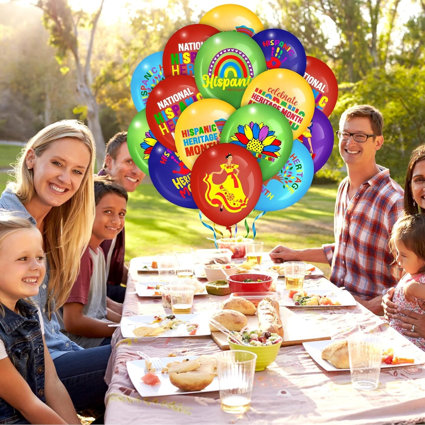 45 Pcs Hispanic Heritage Month Decorations,Latex Balloons Latin American Balloons