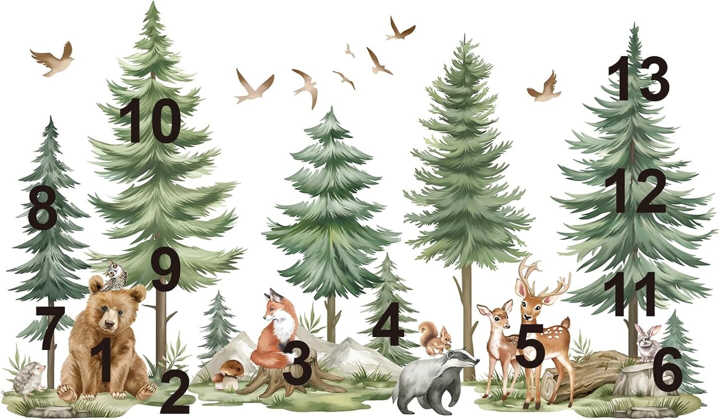 Mountain Tree Wall Stickers (Multi)