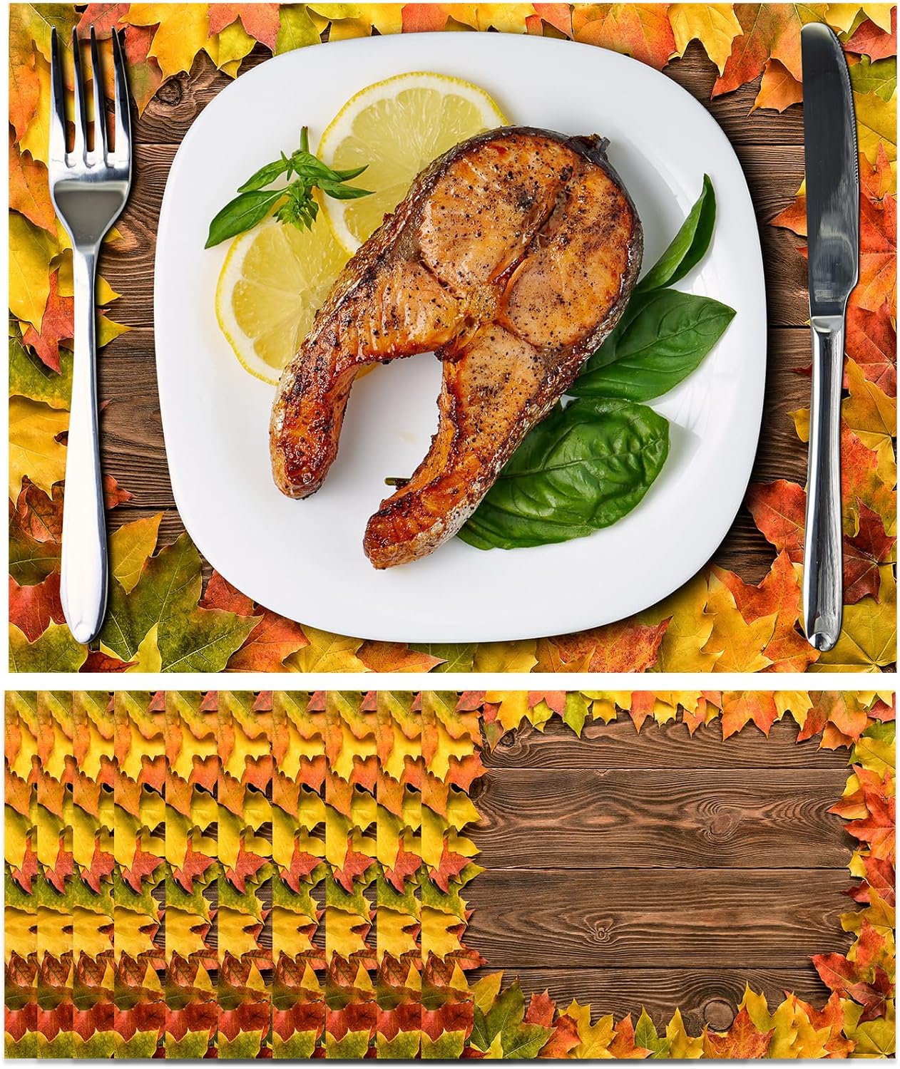11 x 17 Inch Thanksgiving Paper Placemats(Orange)