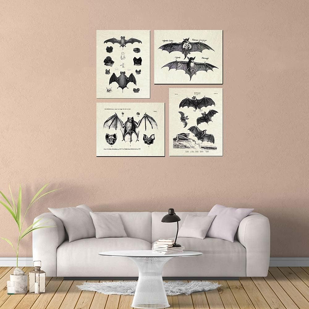 4 Pcs Bats Wall Decor Bats Halloween Decoration