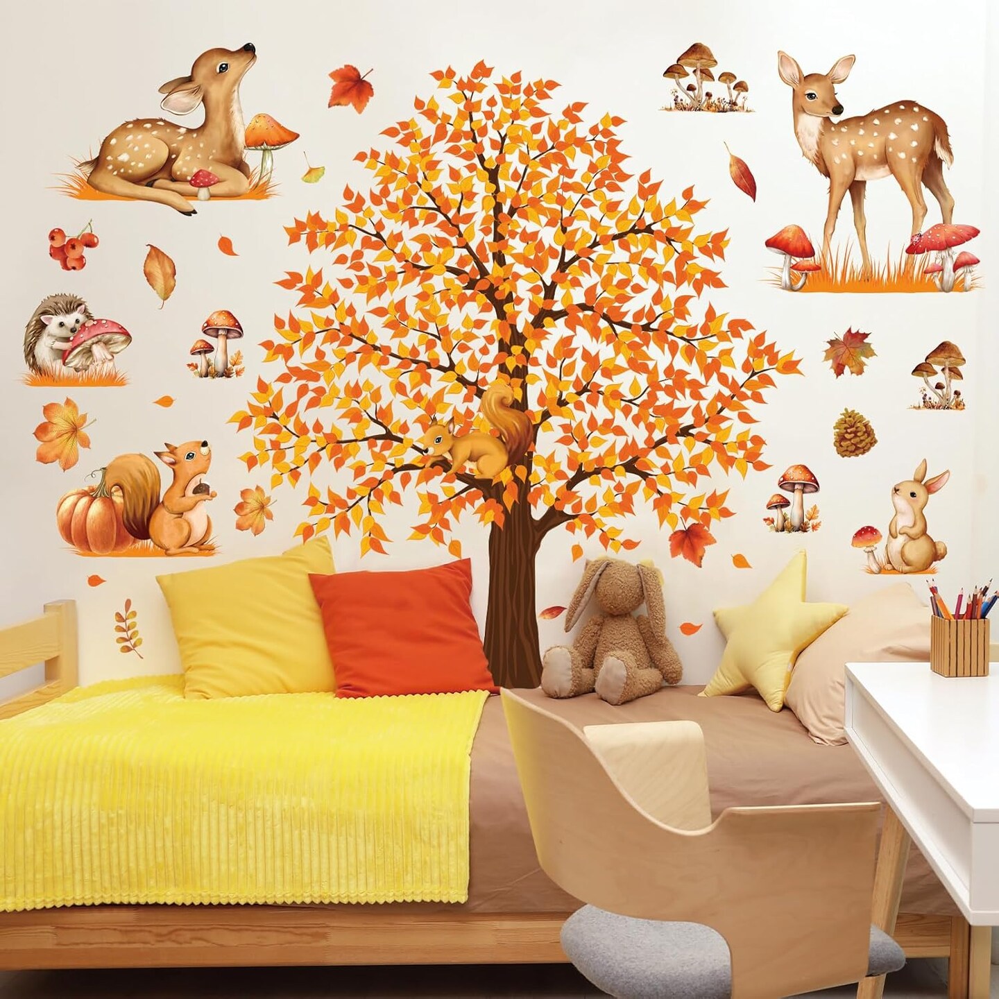 4 Sheets Large Tree Autumn Wall Decals (A)