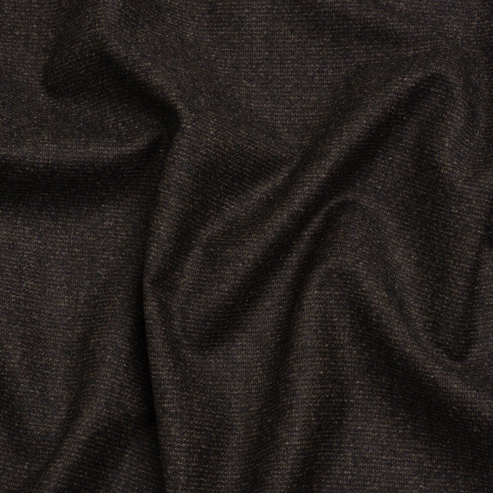 1 Yard Super 130 Wool Suiting Made in Italy - Black and Beige Heathered &#x2013; Deadstock 58&#x2019;&#x2019; Width