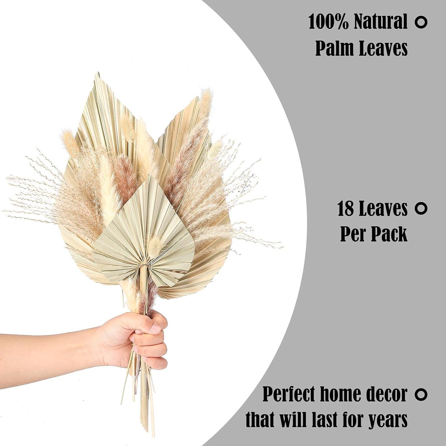 Fall Dried Pampas Grass Decor Reed Grass Bouquet(Classic Color)