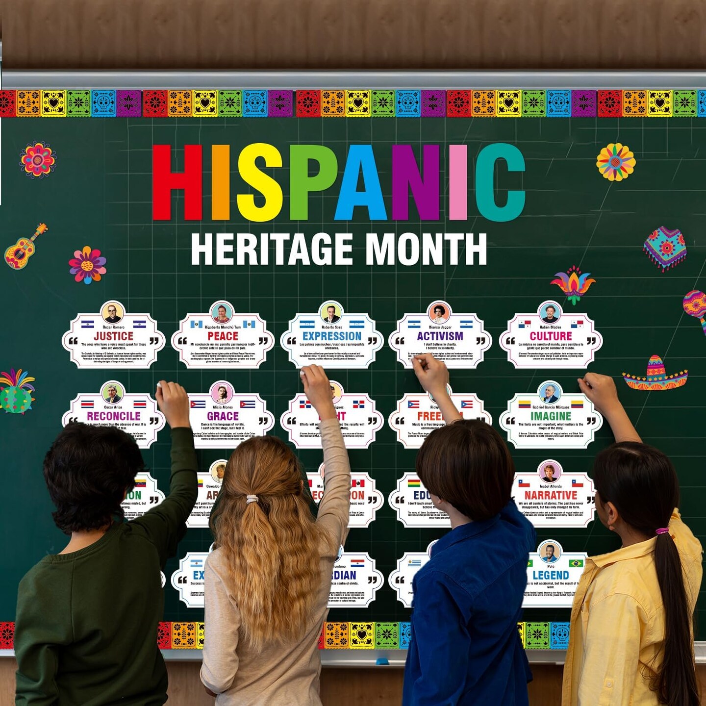 66 Pcs Hispanic Heritage Month Decorations, Hispanic Heritage Month Bulletin Board
