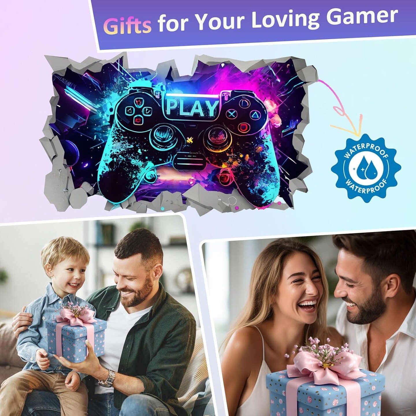3D Game Wall Decals: Gaming Room Wall Stickers for Game Lover(3d Video Game Wall Decals)