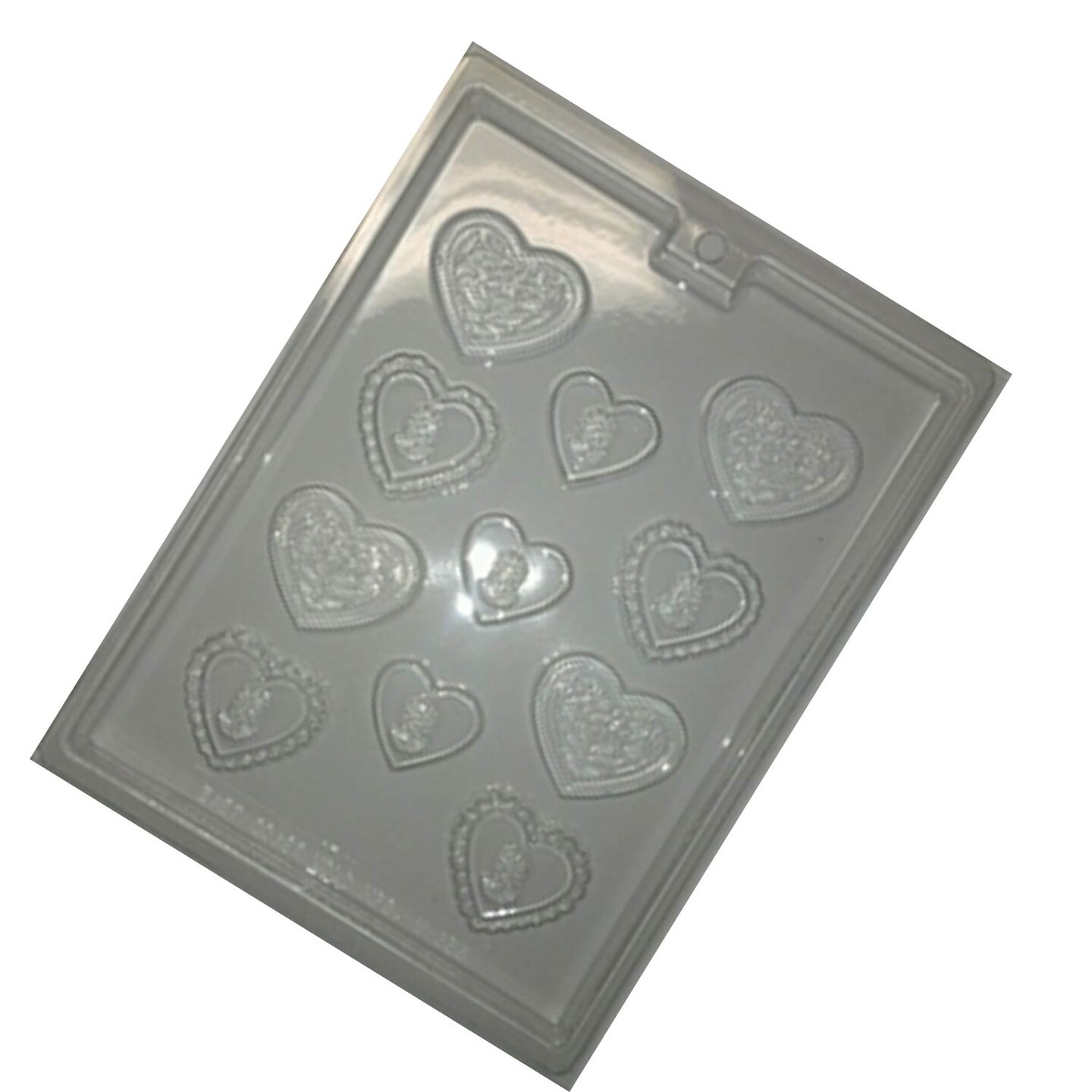 Cameo And Flower Hearts Chocolate Mold
