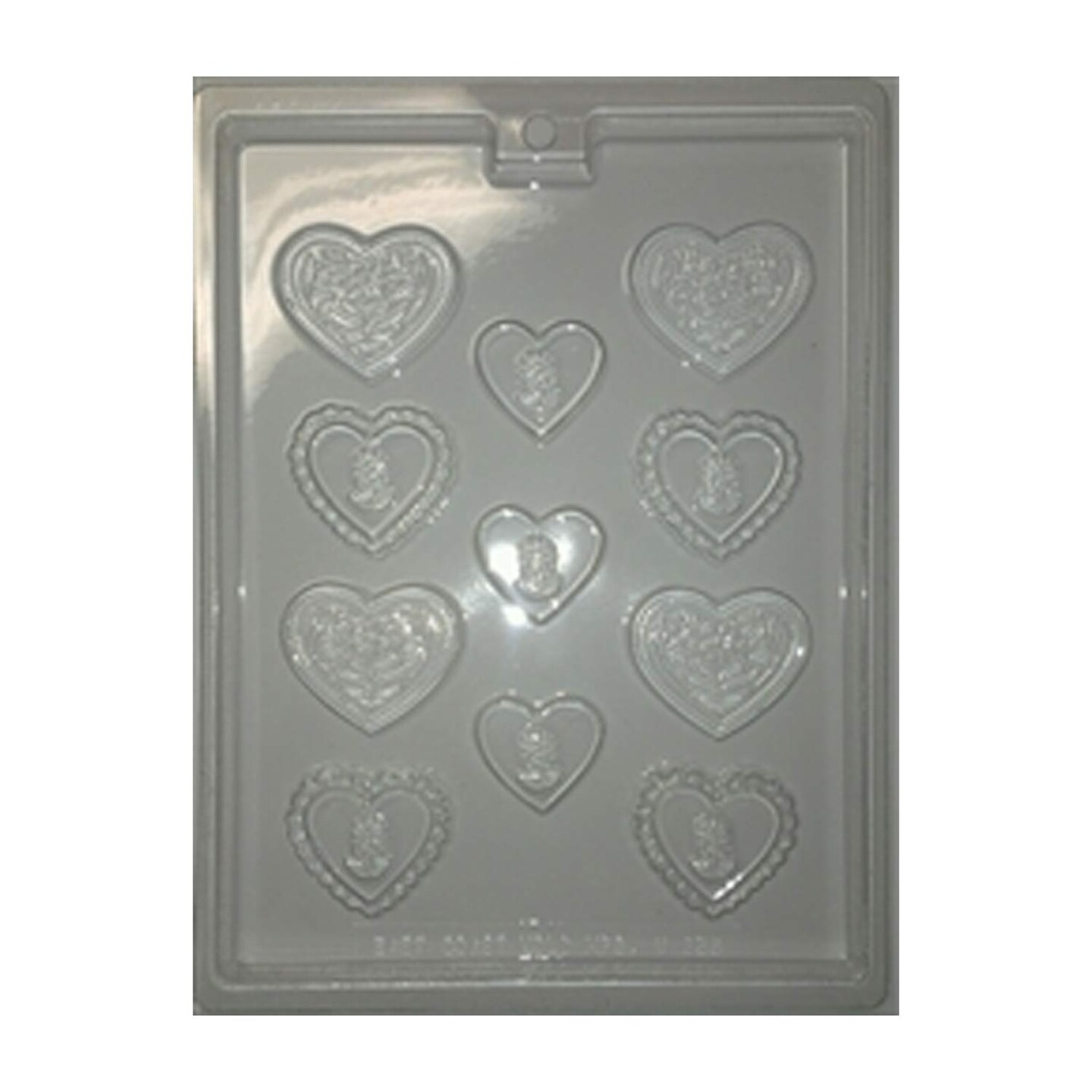 Cameo And Flower Hearts Chocolate Mold