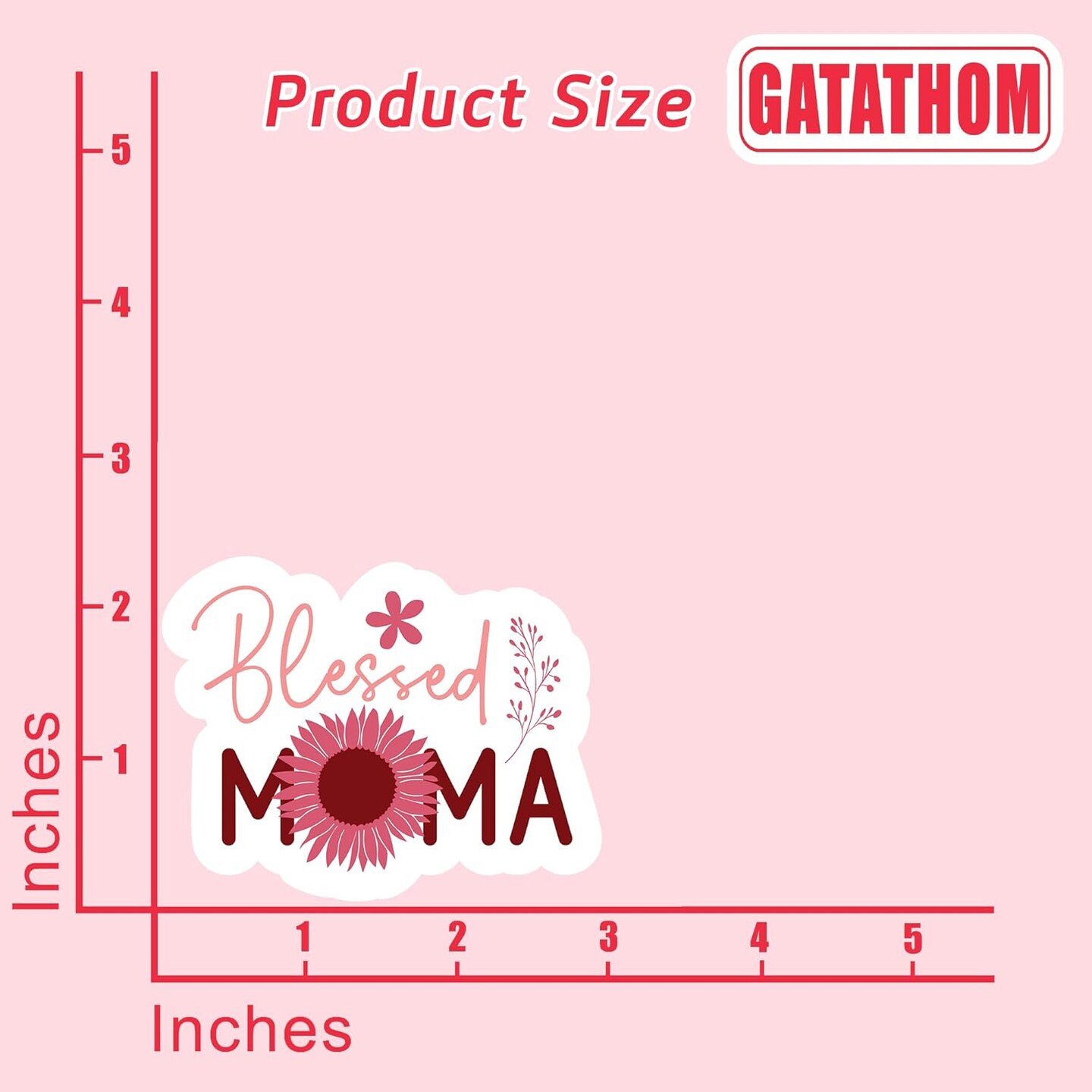 (3Pcs) Blessed Mom Sticker Blessed Mama Sticker Motivational Mom Stickers Mom Decals Gift for Mom Mama Mother's Day, Waterproof Vinyl Decals for Books Laptops Phone Water Bottle Cup Tumbler, 3" x 2.3"