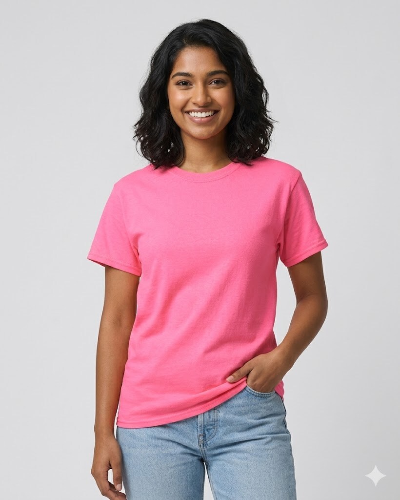 24 Pack: Crewneck Short Sleeve Ultra Cotton T-Shirt Bulk Blank Tees for Printing, Workwear & Events