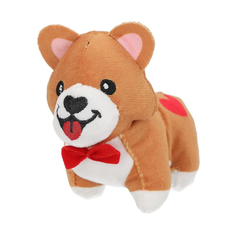 5&#x22; x 4 1/2&#x22; Mini Valentine&#x2019;s Day Stuffed Corgi Toys 12 Pc