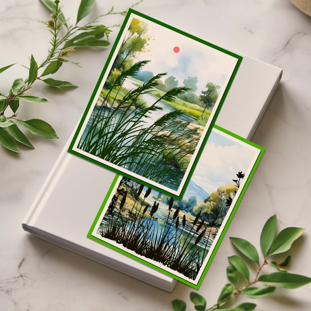Grass Weed Clear Stamps for Card Making, Clear Silicone Stamp Reed Transparent Craft Seal Stamp Plants Rubber Stamp