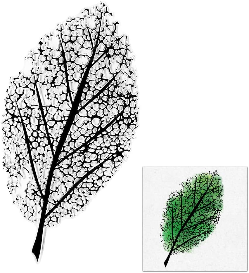 Large Tree Leaf Clear Stamps for Card Making Decoration DIY Scrapbooking, Plant Transparent Rubber Seal Stamps