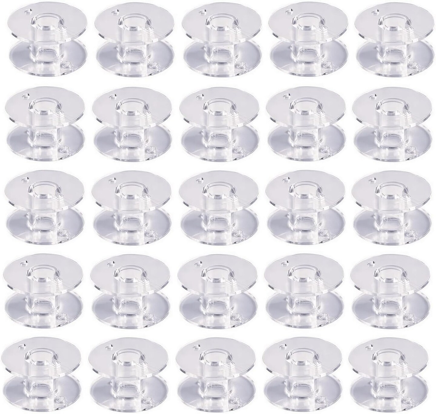 100 Pcs Bobbins for Sewing Machine, Plastic Bobbins,Sa156 Bobbins, Bobbins Class 15, Sewing Accessories, Plastic Bobbin with Case