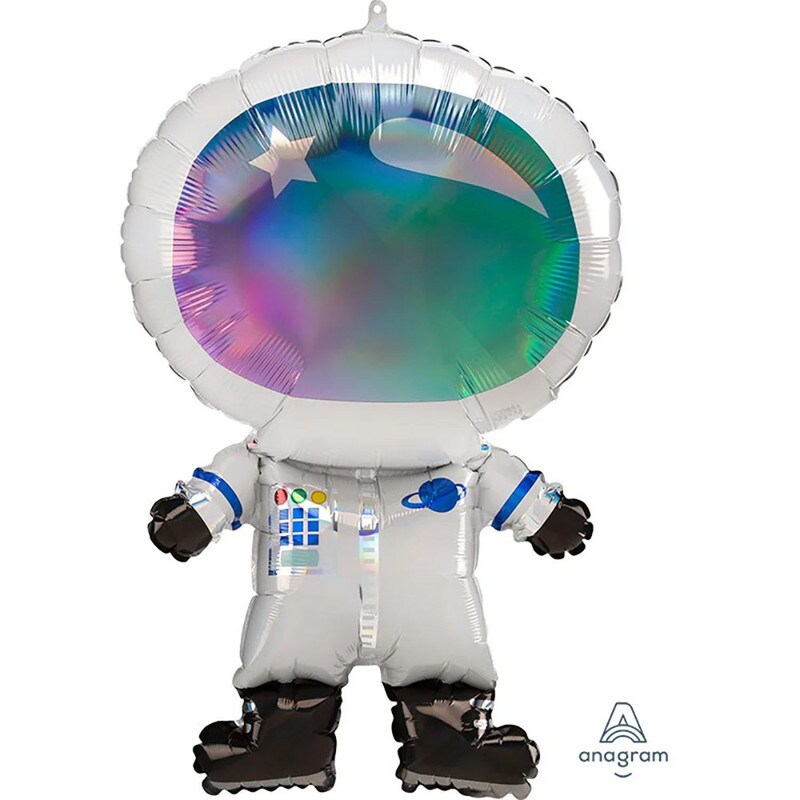30 Inch Iridescent Astronaut Foil Mylar Balloon