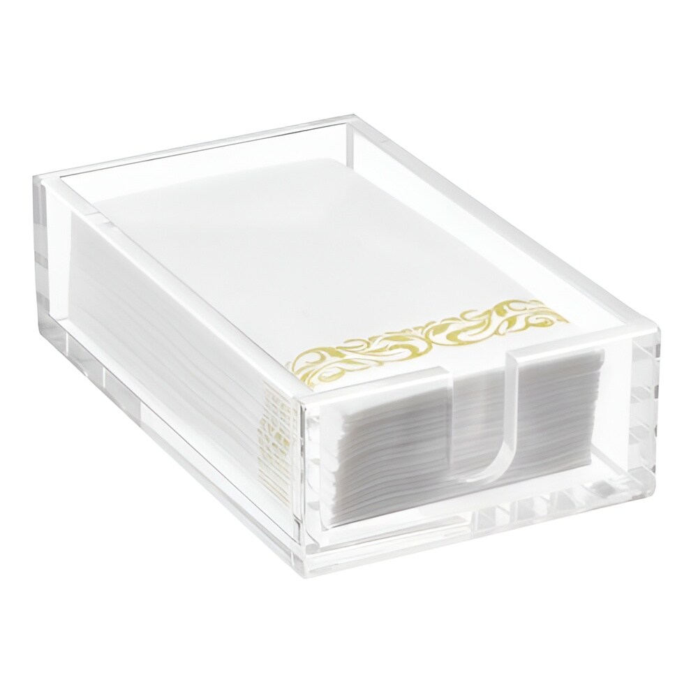 Clear Acrylic Napkin Holder with U-Shaped Opening for Easy Access
