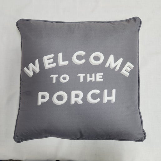 Place & Time Double Sided Pillow - "Welcome to the Porch" 18" x 18"