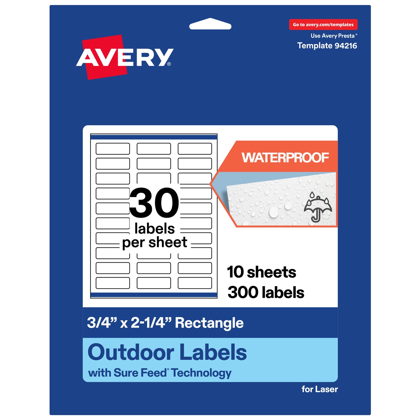 Avery Outdoor Waterproof Labels, 0.75" x 2.25" Rectangle | Michaels
