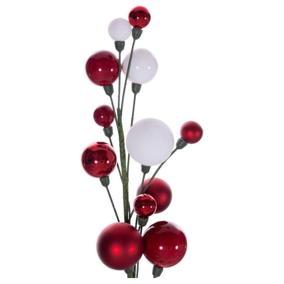 6&#x27; Ball Branch Garland: Red and White