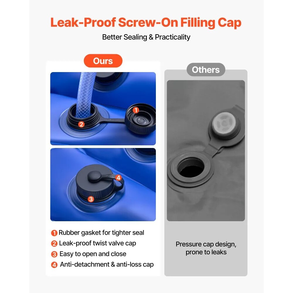 Pool Cover Water Bags 12 Pack 10 Foot Double Chamber Tubes for Winter Covers