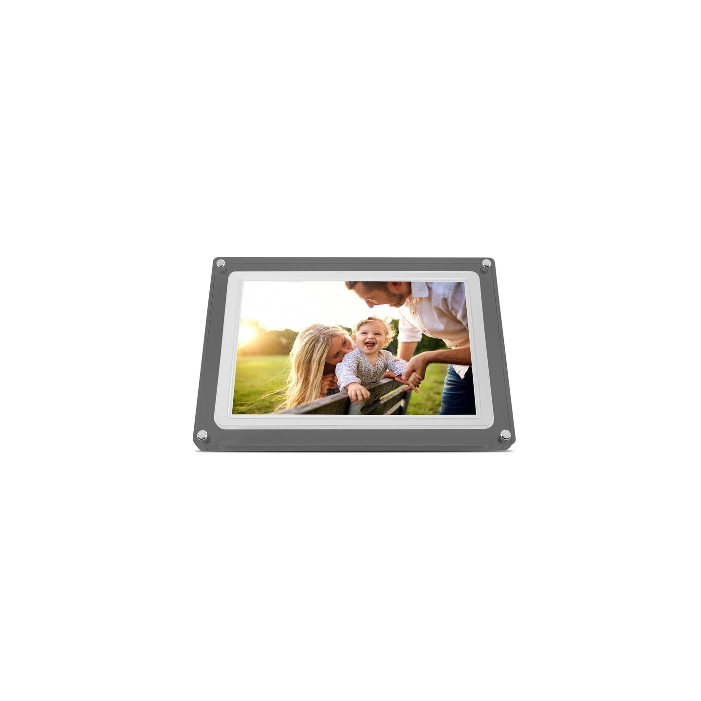 MNDPF101CLR 10.1" Smart Photo Frame with Frameo (White/Smoke)