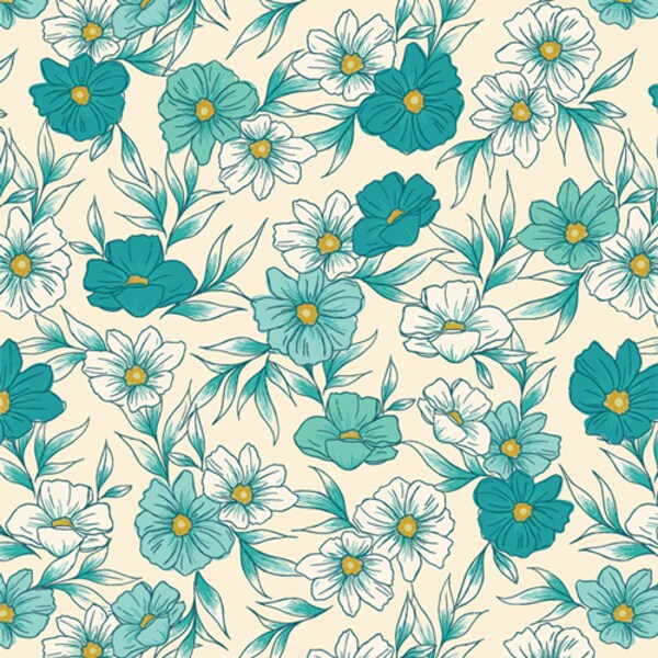 Tinted Blooms in Lagoon (blc31107) | Bloomcore | AGF Studio | Art