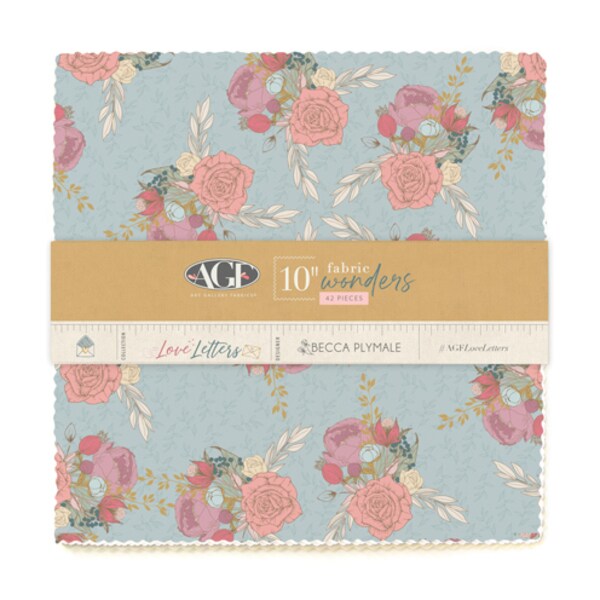 Love Letters 10&#x22; Square Pack (Layer Cake) by  for Art Gallery (10WLOL)