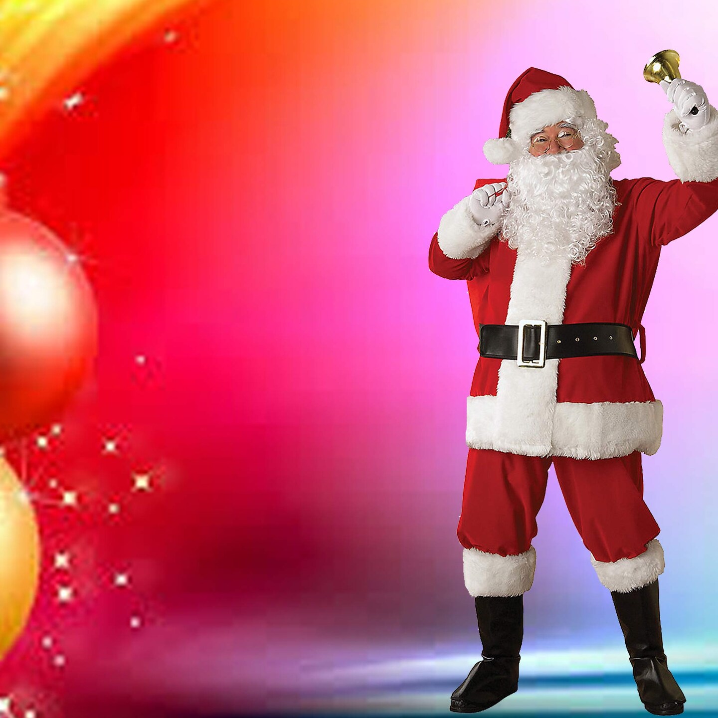 Extra Large Regency Plush Santa Suit with Jacket Pants Belt Gloves and Boot Tops