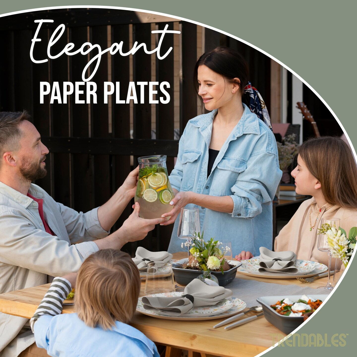Earthtrends Heavy Duty Paper Plates for parties – Includes 8-Inch Paper Dessert Plates and 10-Inch Paper Dinner Plates – Disposable Floral Paper Plates for Parties, Weddings, Events, BBQs, Birthdays, Catering, Holidays – Elegant Tableware Set