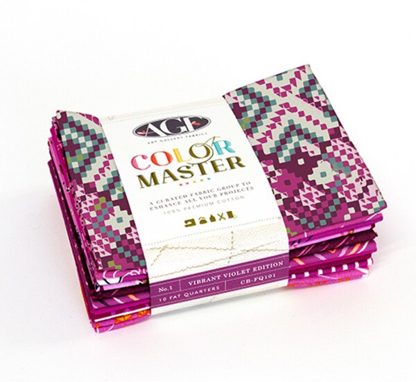 Vibrant Violet Color Master Fat Quarter Bundle by AGF Studio for Art Gallery (CB-FQ101)