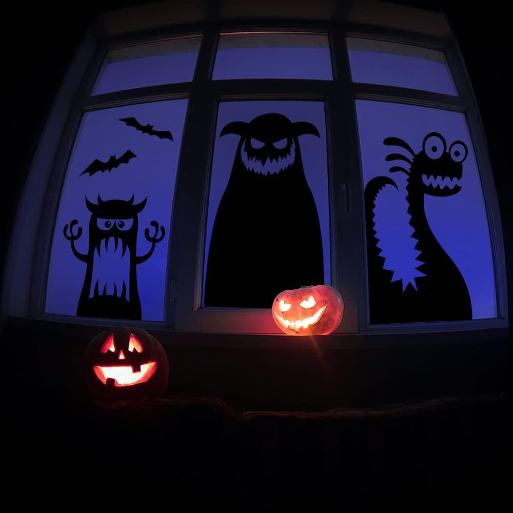11 Pieces Halloween Giant Monster Window Clings