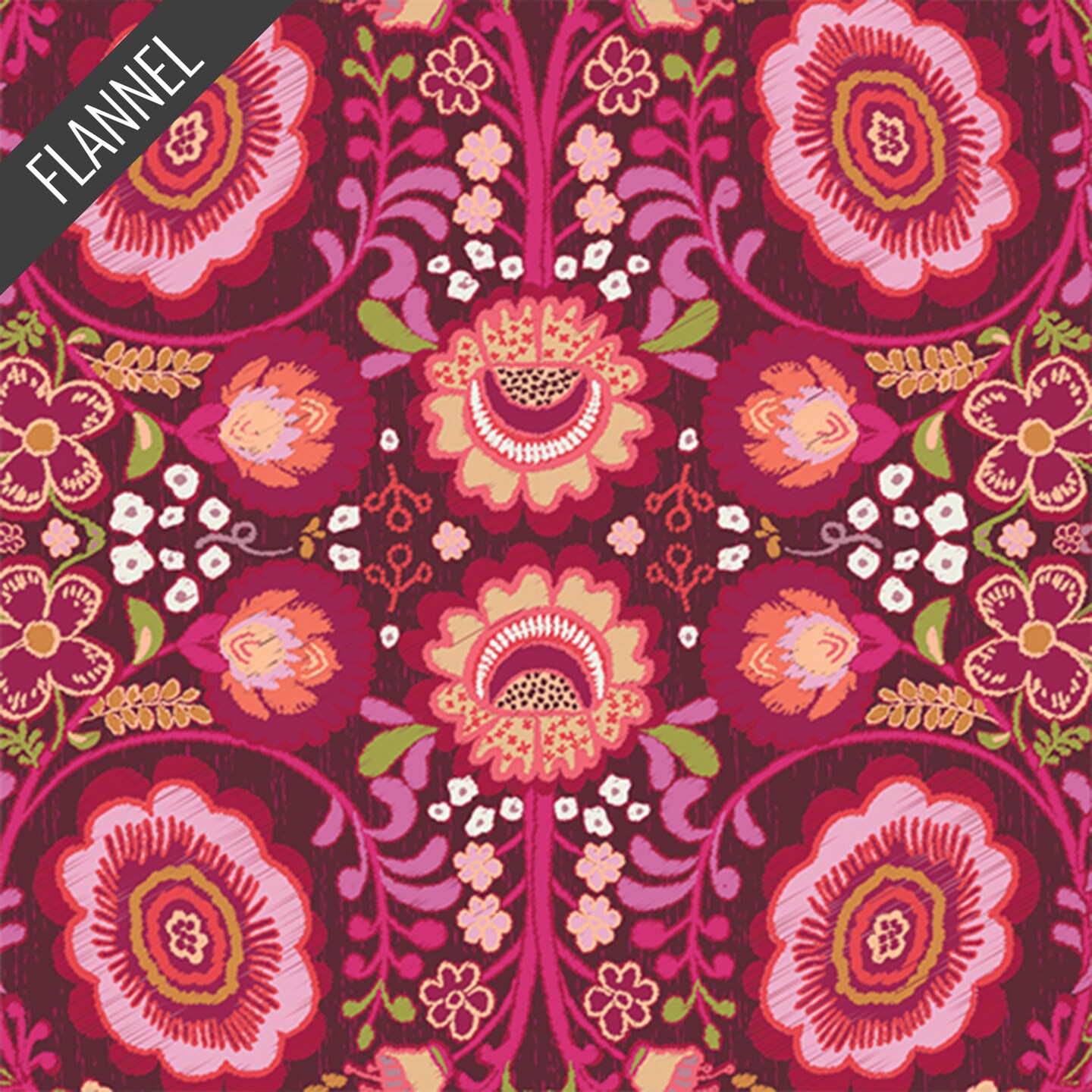 Khokhloma Flannel in One (f1000) | Art Gallery Flannel | AGF Studio | Art Gallery