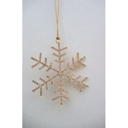 5&#x22; Petite Jewel Snowflake Ornament: Gold