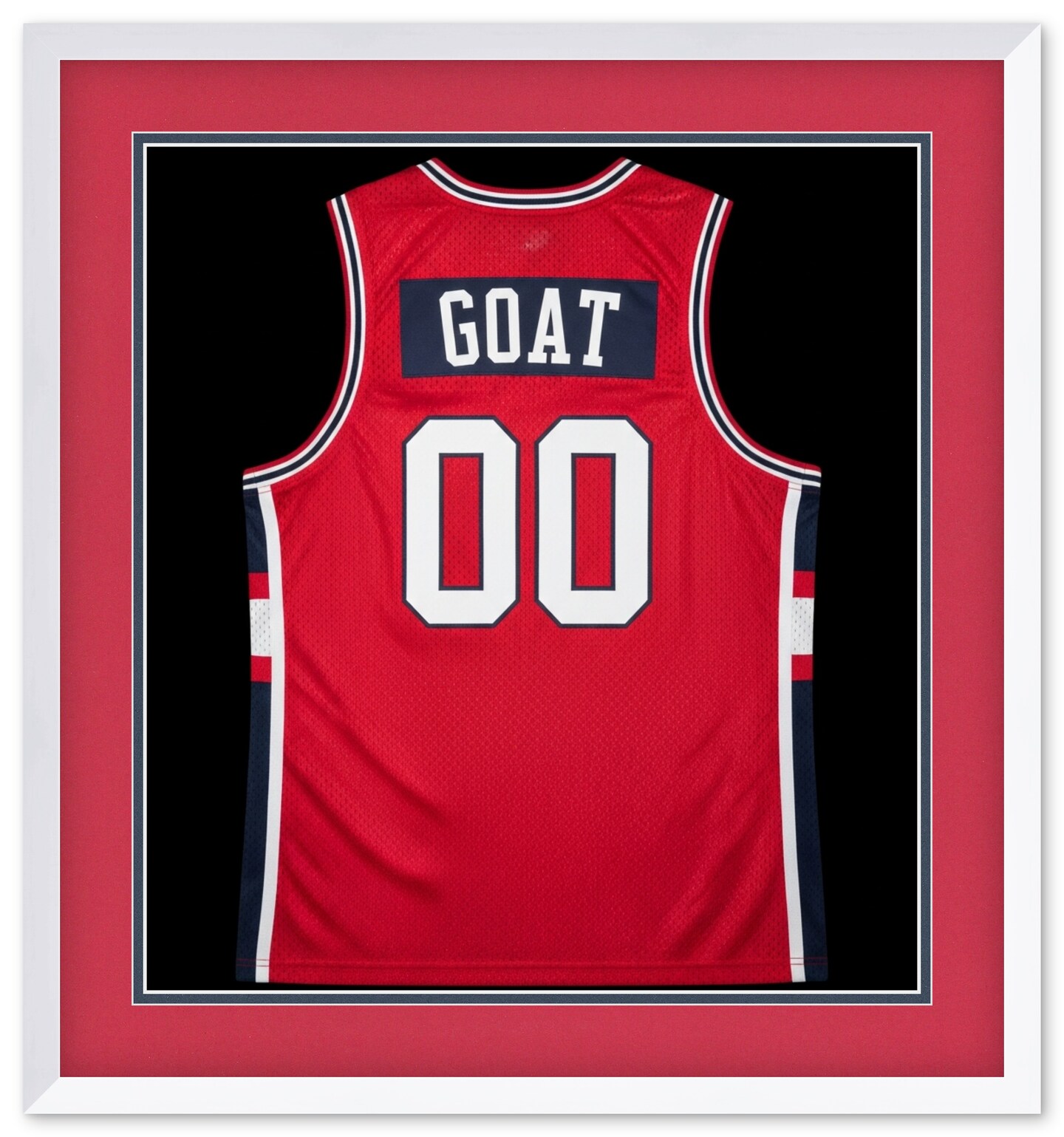 CustomPictureFrames.com Solid Wood Jersey Shadow Box Frame - Bright White - Sizes 28x30 - Wall Display With Double Mat Made in the USA