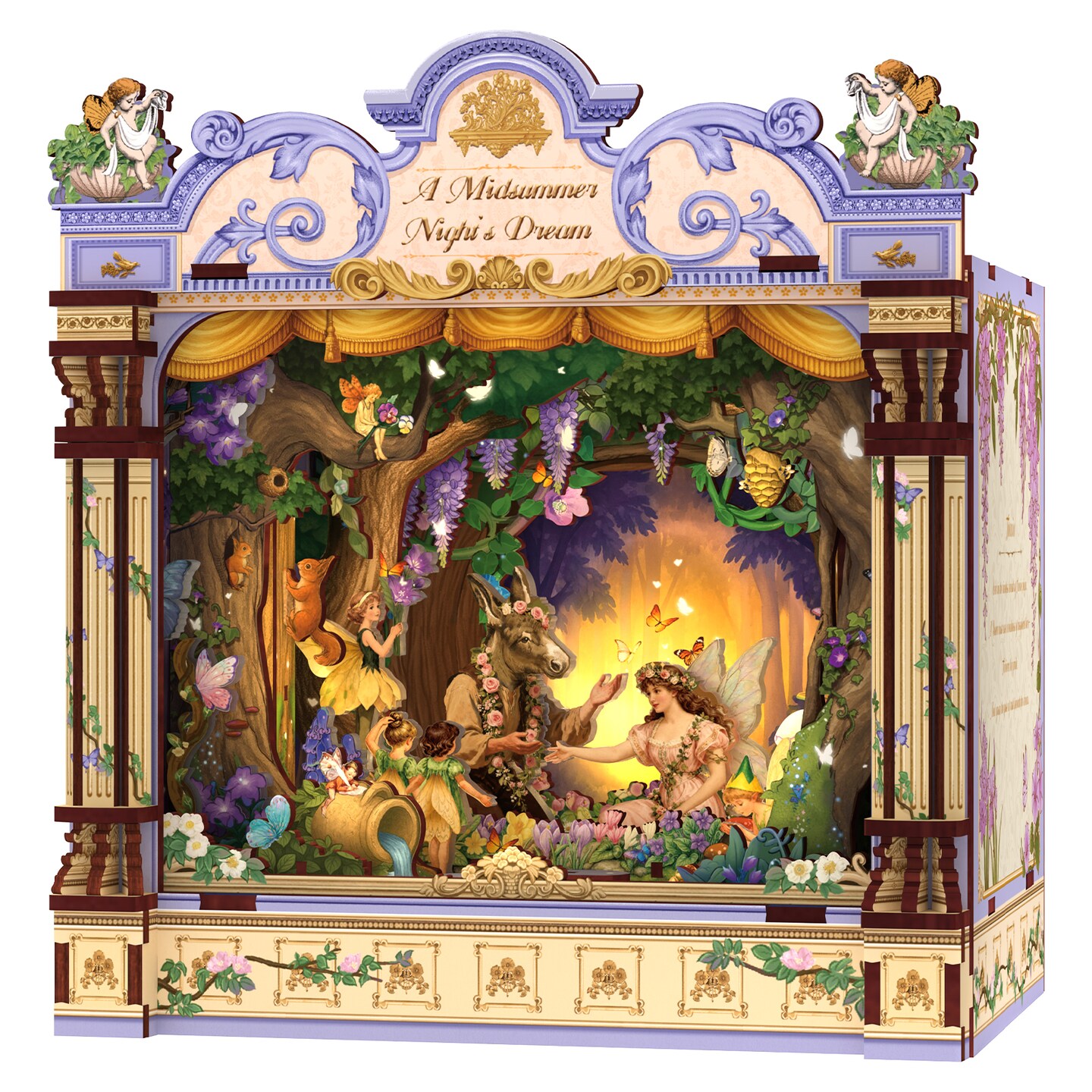 CUTEBEE Book Nook Kit A Midsummer Night's Dream DIY Miniature House Shelf Insert Decor Diorama Kit