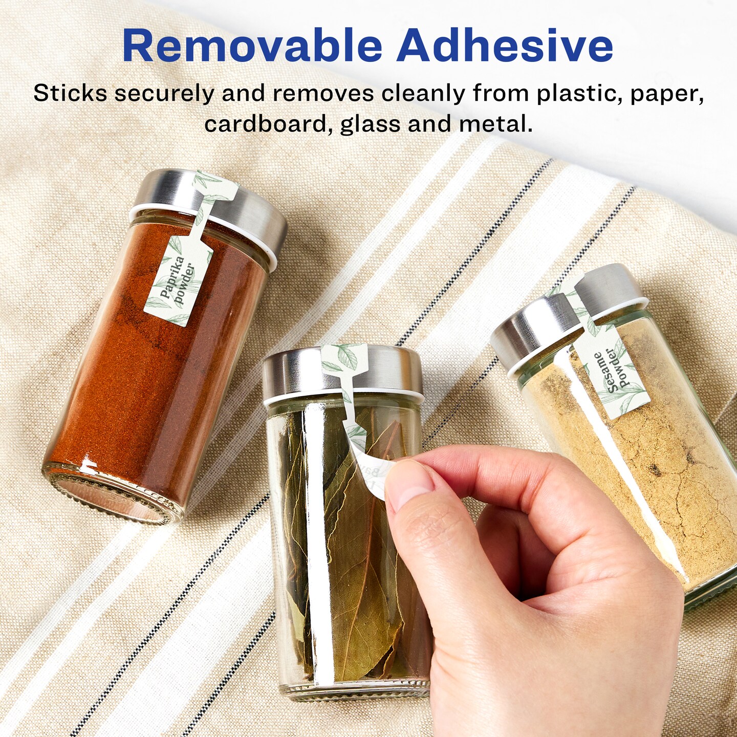 Avery Matte White Removable Barbell Labels with Sure Feed Technology, .5" x 2.5"