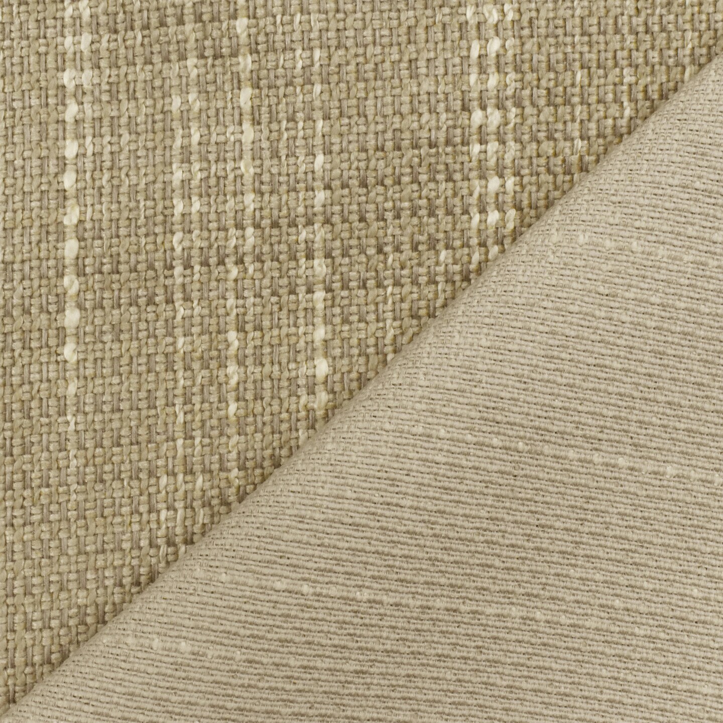Sand Beige-Multi Textured Slub Poly Basket Dobby Home Decorating Fabric By the Yard