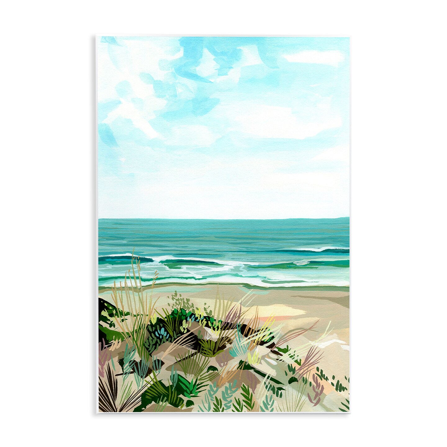 Stupell Industries Modern Coastal Grasses Wall Plaque, design by Brook Page