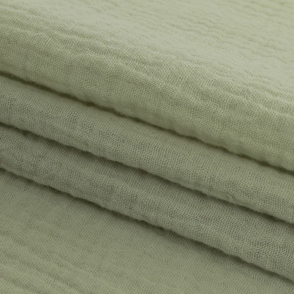1 Yard Mint Double Cotton Gauze Fabric Lightweight Breathable Soft Summer Cloth 50 inch Wide