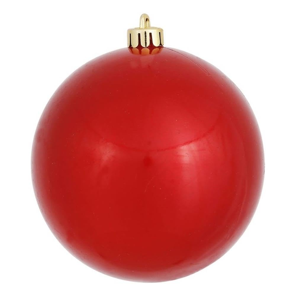 Vickerman 6&#x22; Red Candy Ball UV Drilled 4/Bag - N591503DCV