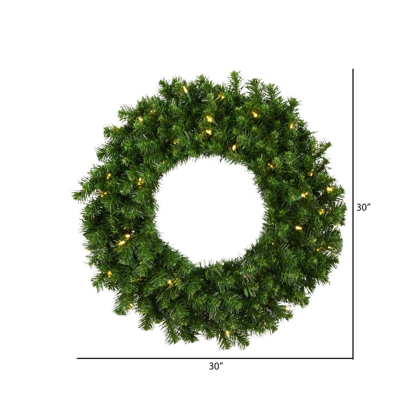 Vickerman 30" Douglas Fir Wreath 240T 50WmWht LED - A808830LED