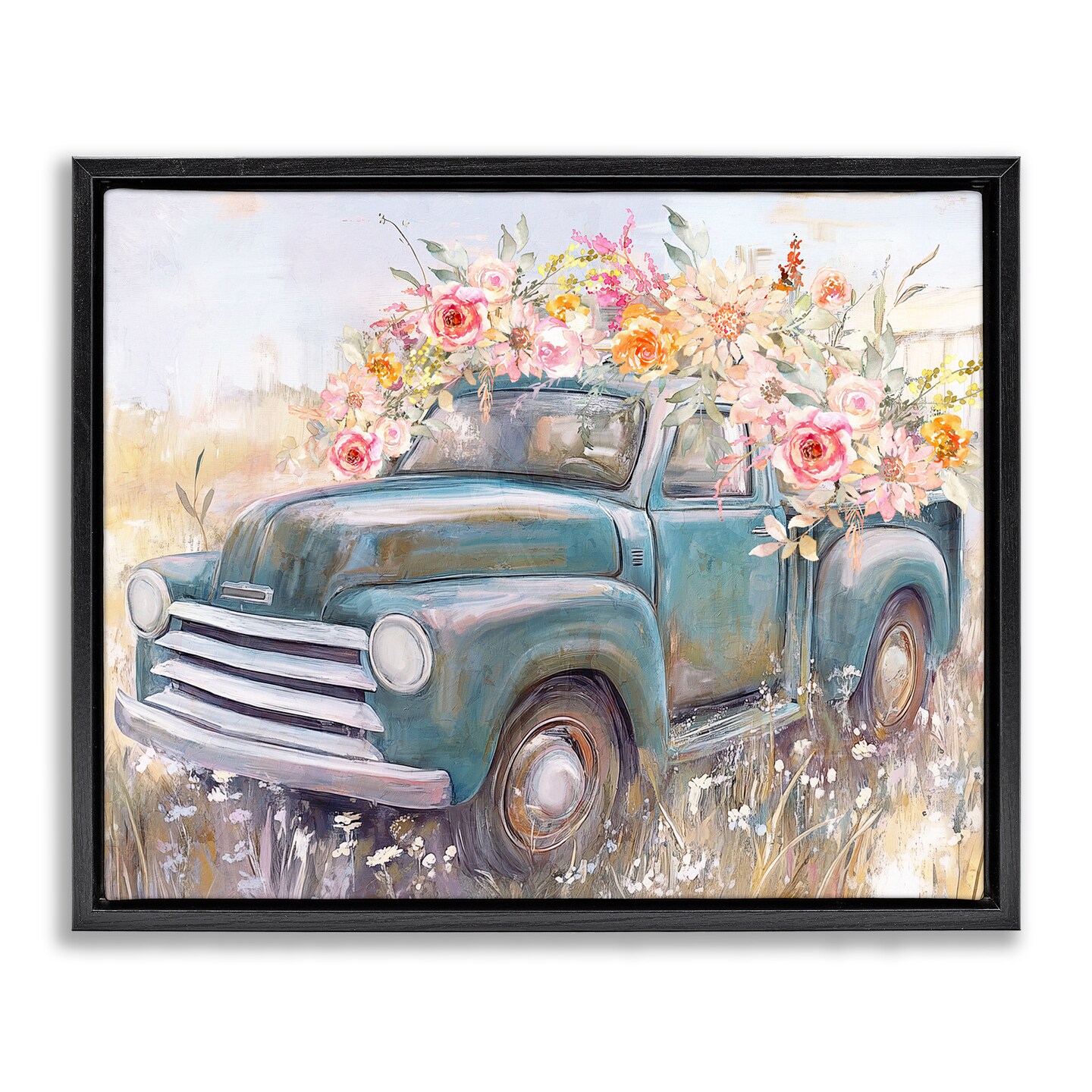 Stupell Industries Country Cargo Flower Truck Floating Frame, design by Nina Blue