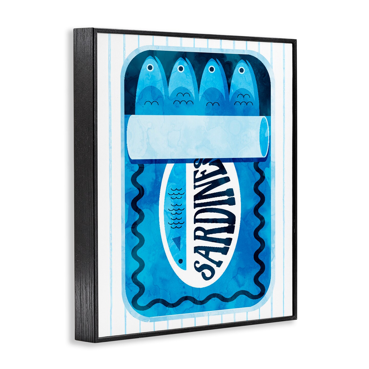 Stupell Industries Blue Canned Sardines Framed Giclee, design by Lil' Rue