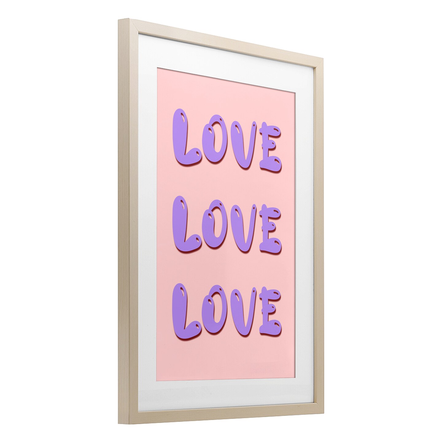 Stupell Industries Love Bubble Lettering Framed Print Under