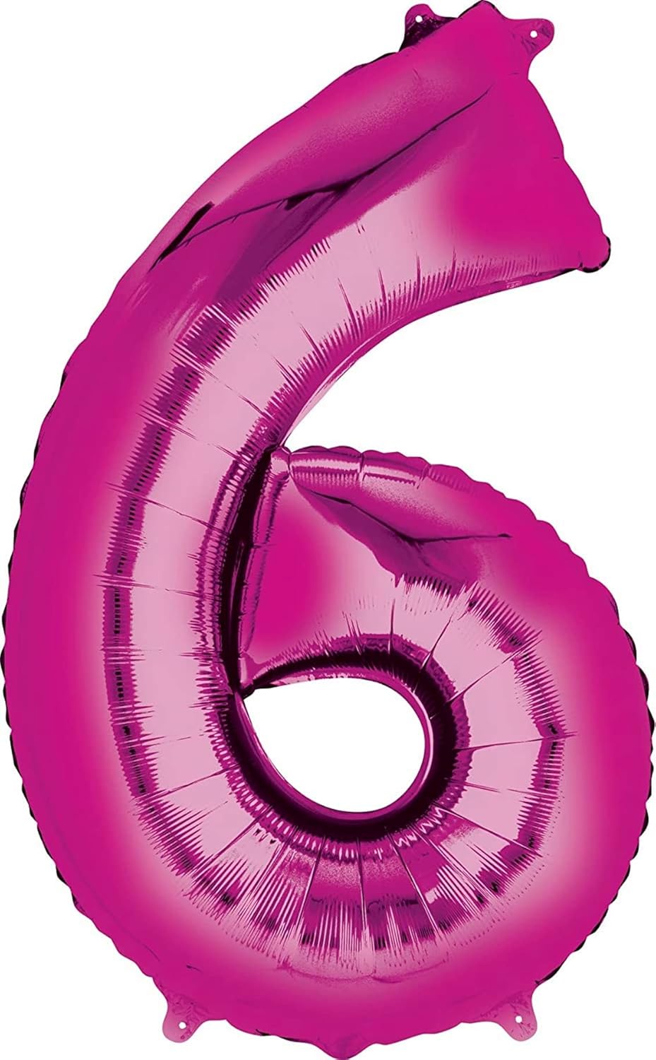 California Dreaming 6th Birthday Balloon Bouquet – Giant 34" Pink Number 6, Banner Foil Balloon, Iridescent Hearts & Licensed Birthday Balloons for Girls Party Decorations (Multicolored)
