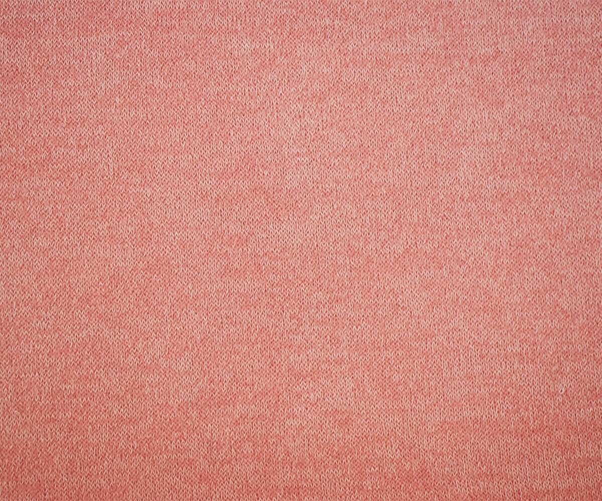Orange-White Poly Stretch Spandex Textured Jersey Knit Fabric By the Yard