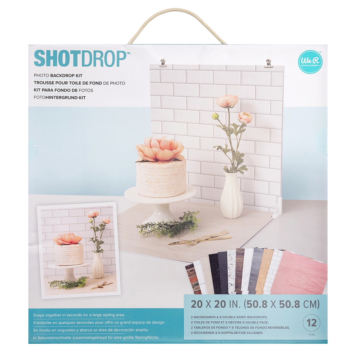 We R ShotBox ShotDrop Photo Background Kit-20&#x22;X20&#x22;